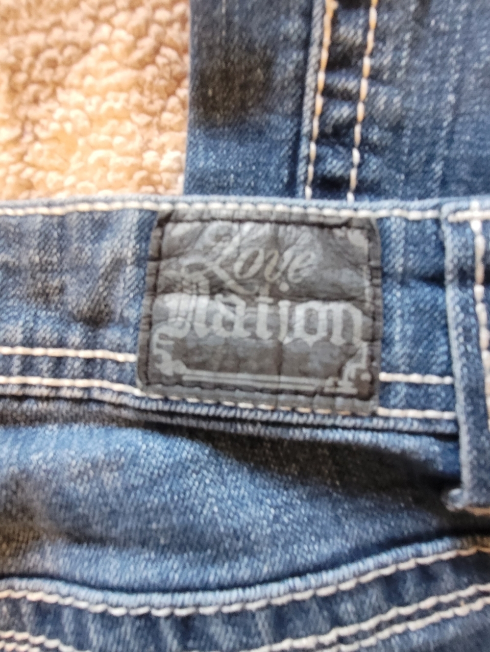 Love Nation Women's Medium Blue Bootcut Jeans with Contrast Stitching - Picture 5 of 8